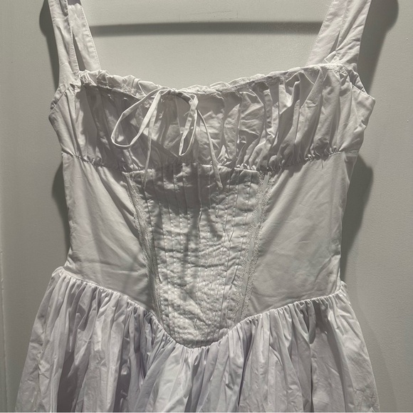 House of CB Natassia White Cotton Mini Dress Medium - Picture 11 of 12